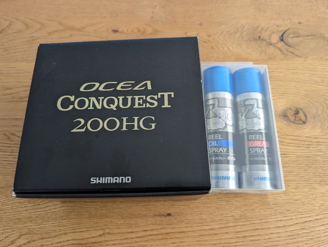 美品　機関良好　オシアコンクエスト　200HG ハンドル　PE付き　付属品完備