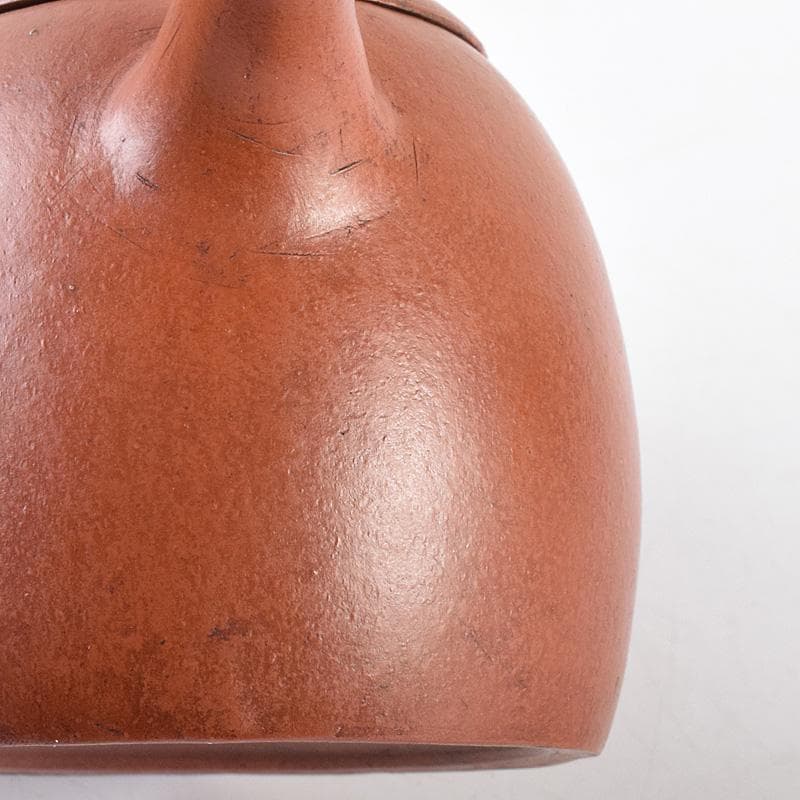 中国　孟臣製　君子之交談如水　紫砂　朱泥　急須　茶壷　C　R7876