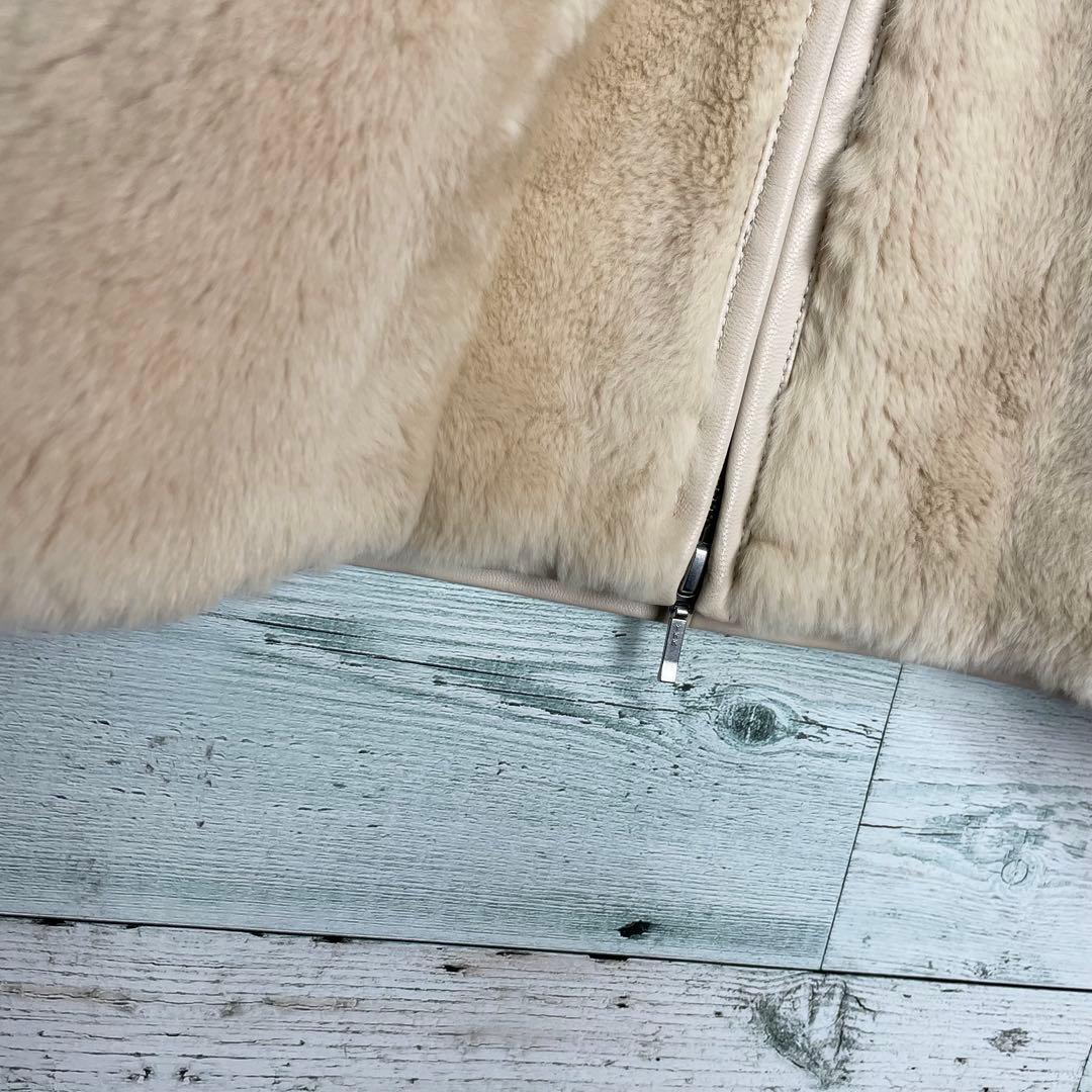 ☆最高級レザー☆ルーニィ　コンビラムレザージャケット定価11万円　レッキスファー