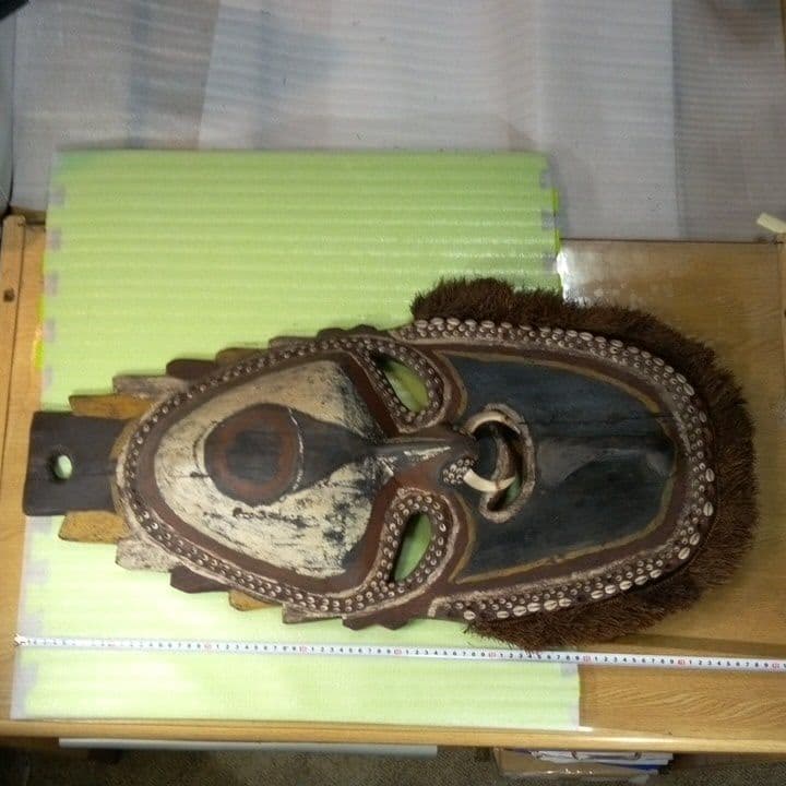 パプアニューギニア　お面　マスク　木製　木彫り　 壁掛け　置物　インテリア