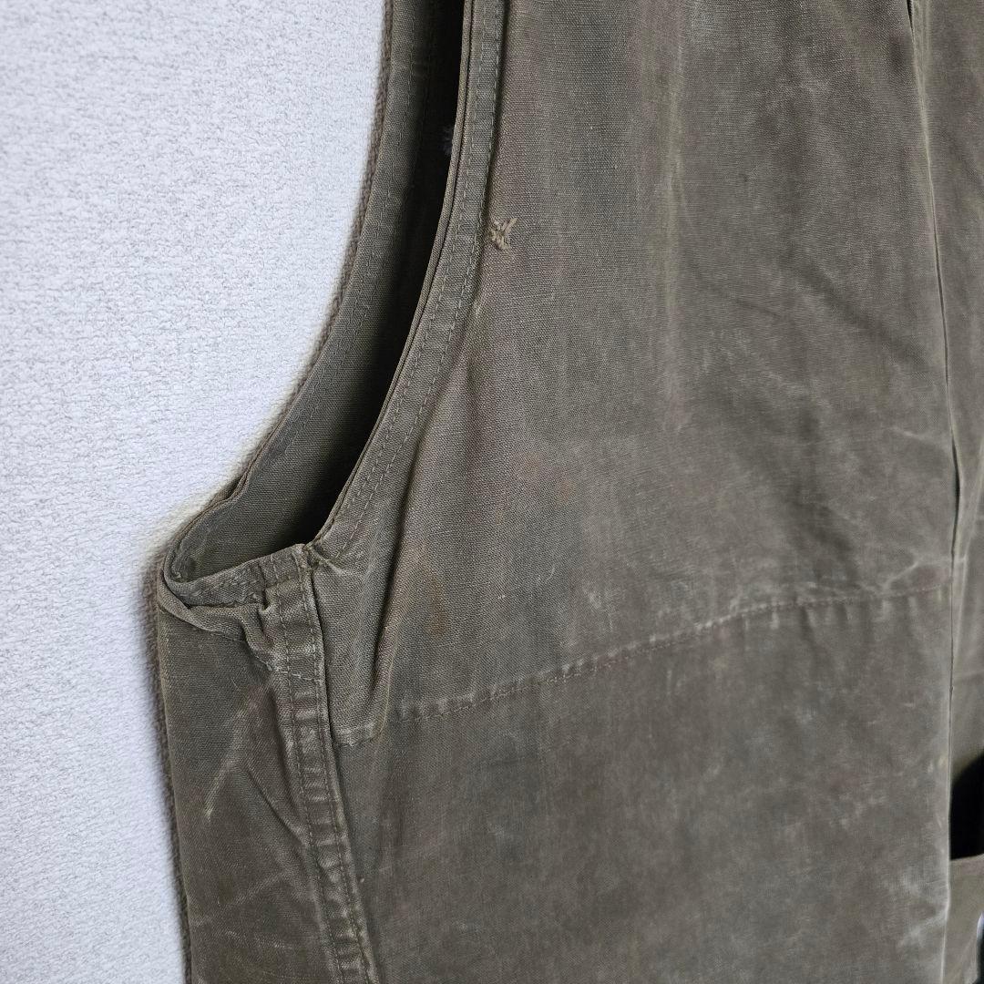 HINSON/ベスト/42/コットン/KHK/無地/40s/ムーンポケット