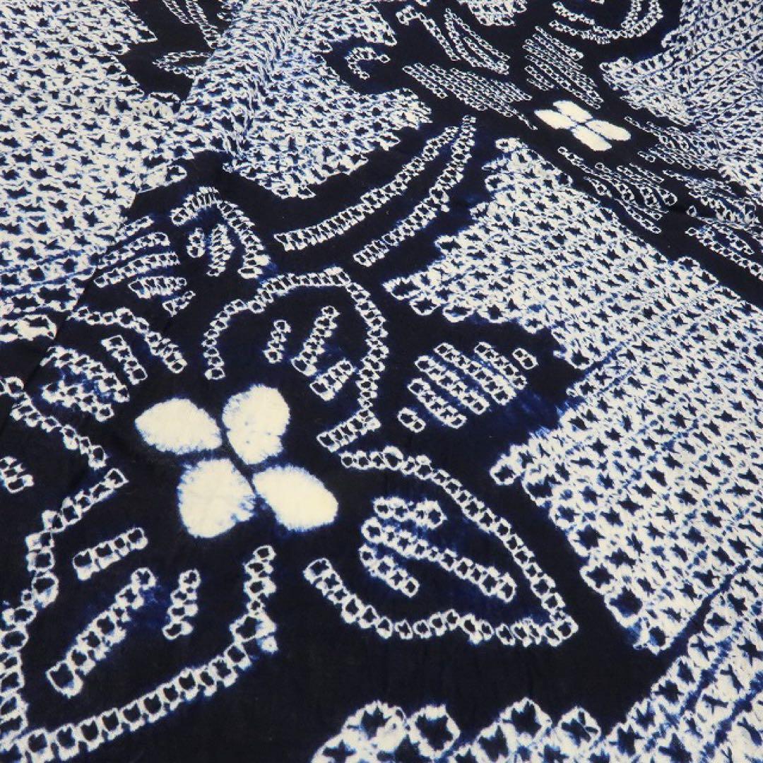 美品 有松鳴海絞り トールサイズ 綿 高級浴衣 着物 A3127