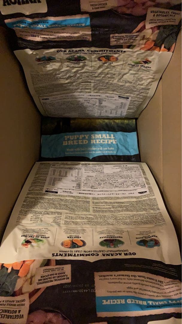ACANA パピースモールブリードレシピ 2kg❌3袋