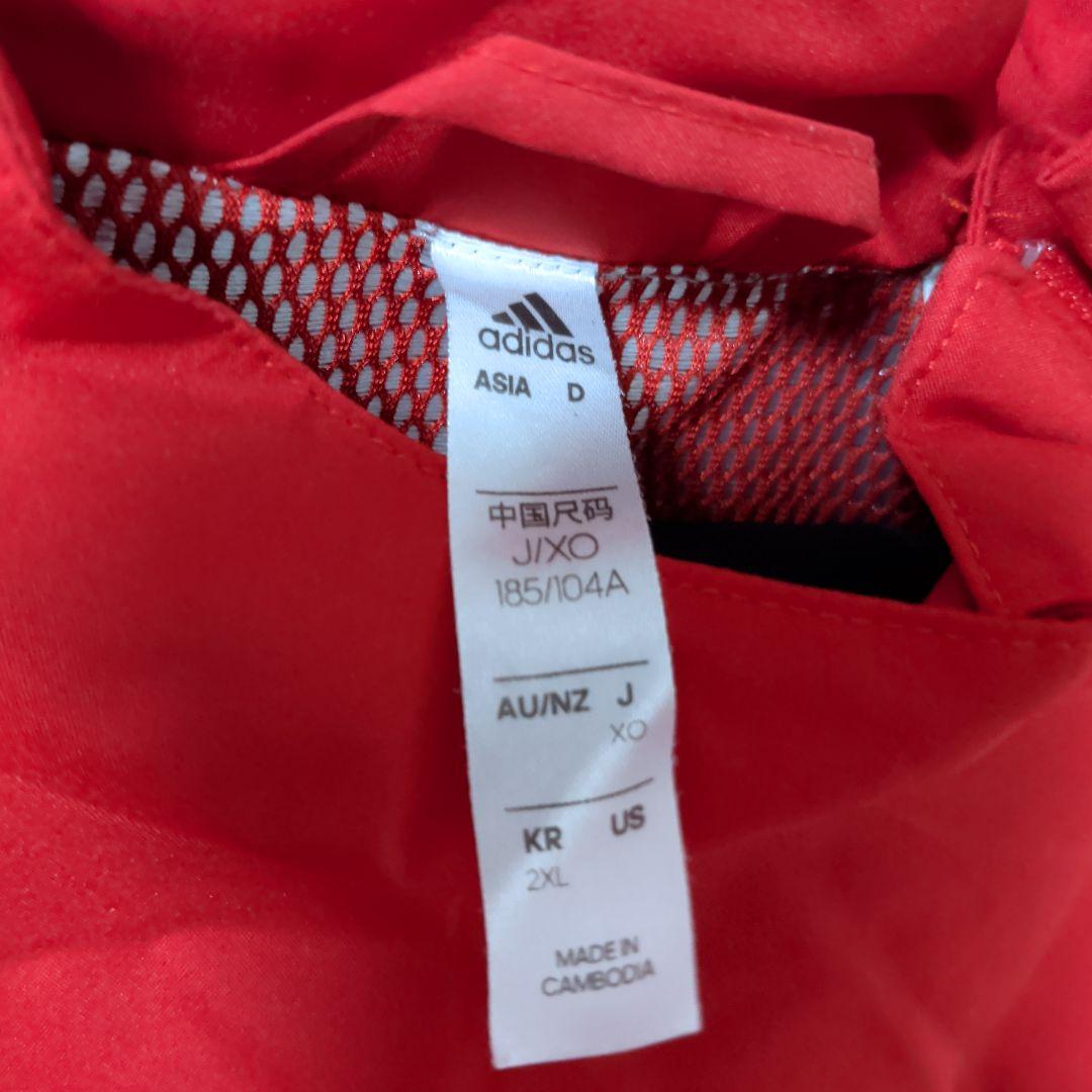 adidas 赤 2XL ウィンドブレーカー
