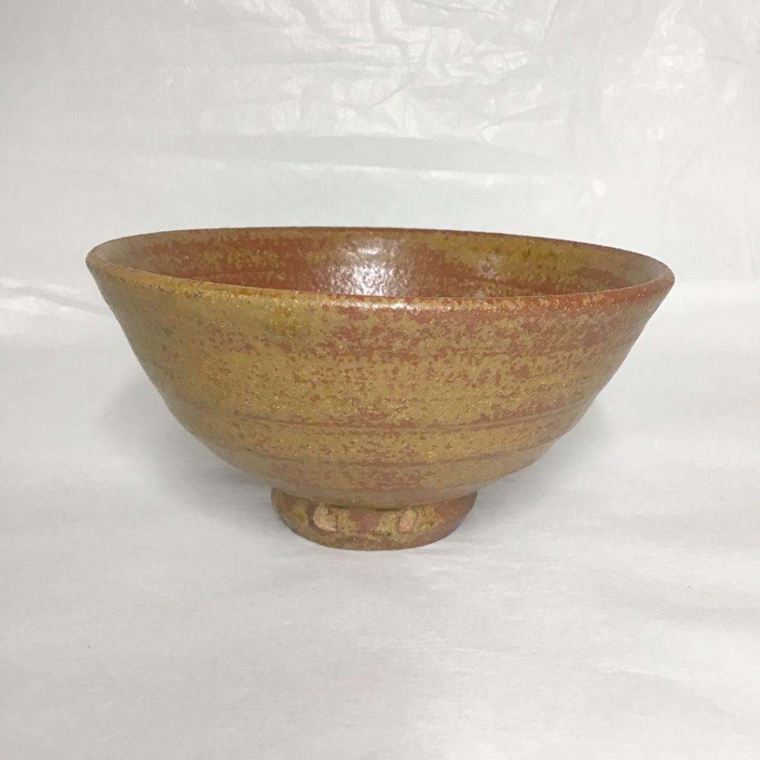 【茶道具】熊谷宗興作 上野焼 天目釉茶碗