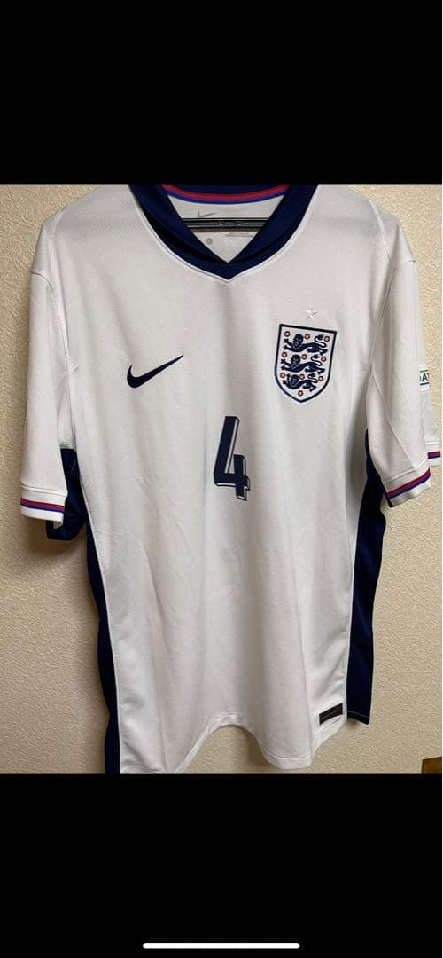 イングランド代表 Nike サッカーユニフォーム Rice 4 Lサイズ