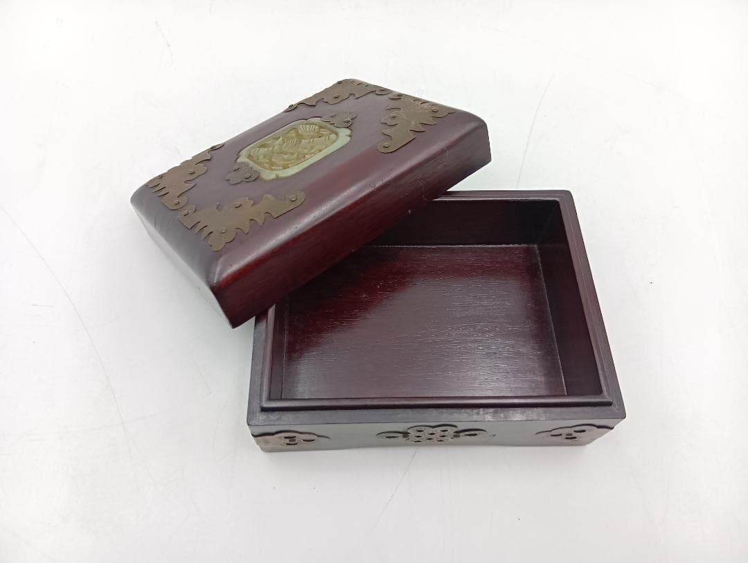 【超貴重】 中国 ヴィンテージ 小物入れ 木製 象嵌細工