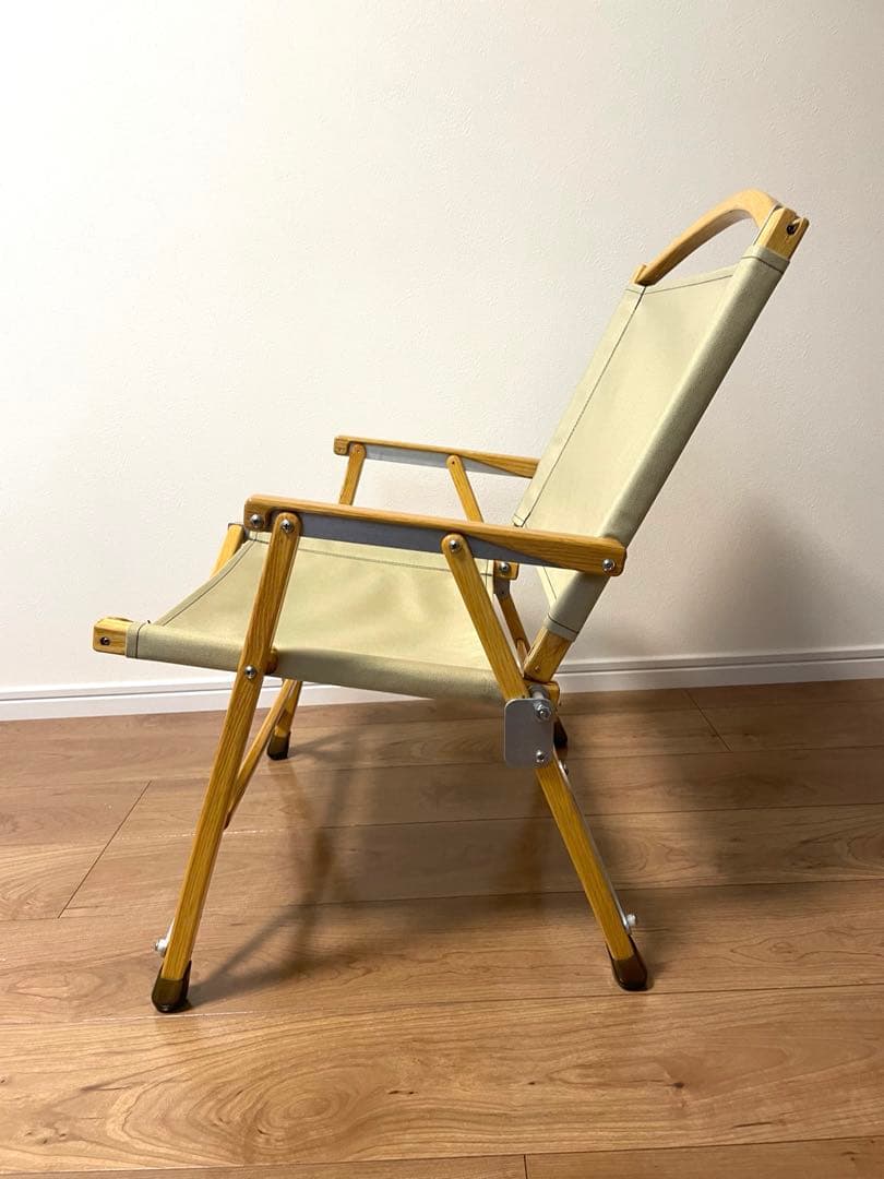 【美品】カーミットチェア　アメリカ製　艶あり　ベージュ収納袋あり　早い者勝ち！