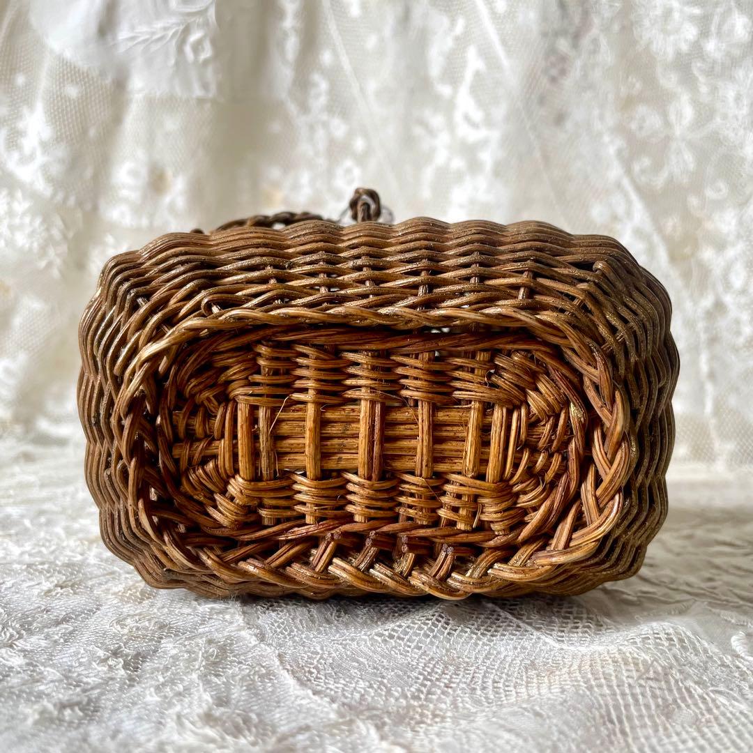 ドールパニエ　フランスアンティーク 人形用 ミニ プチ カゴ 籠 かご