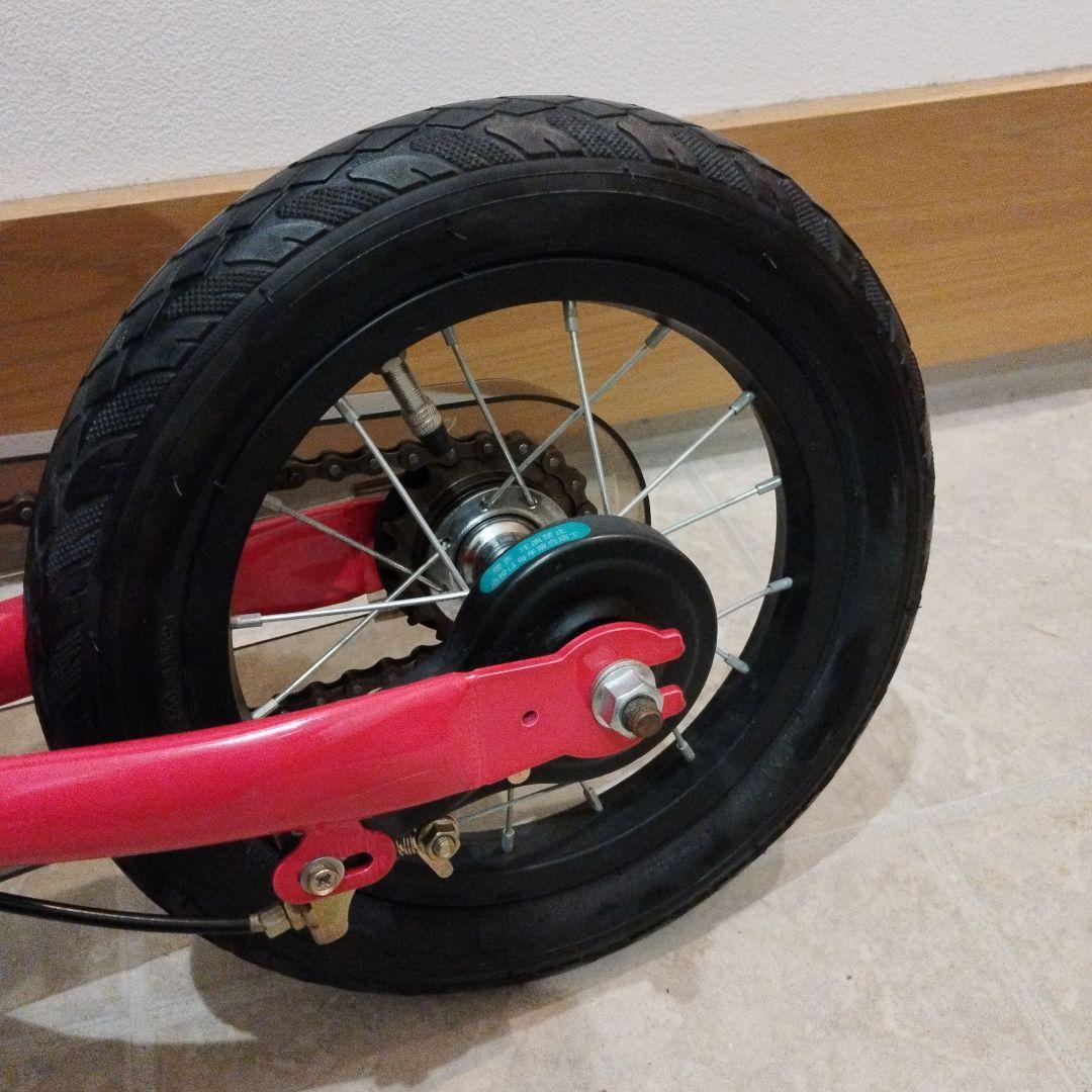 【ほぼ未使用】へんしんバイク2 12インチ ピンク スタンド付