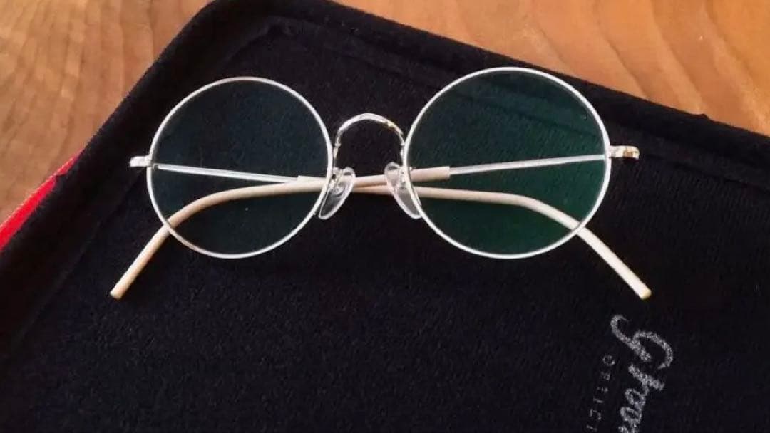 【恵比寿groom 90%off】シルバーメタルフレーム 丸型眼鏡