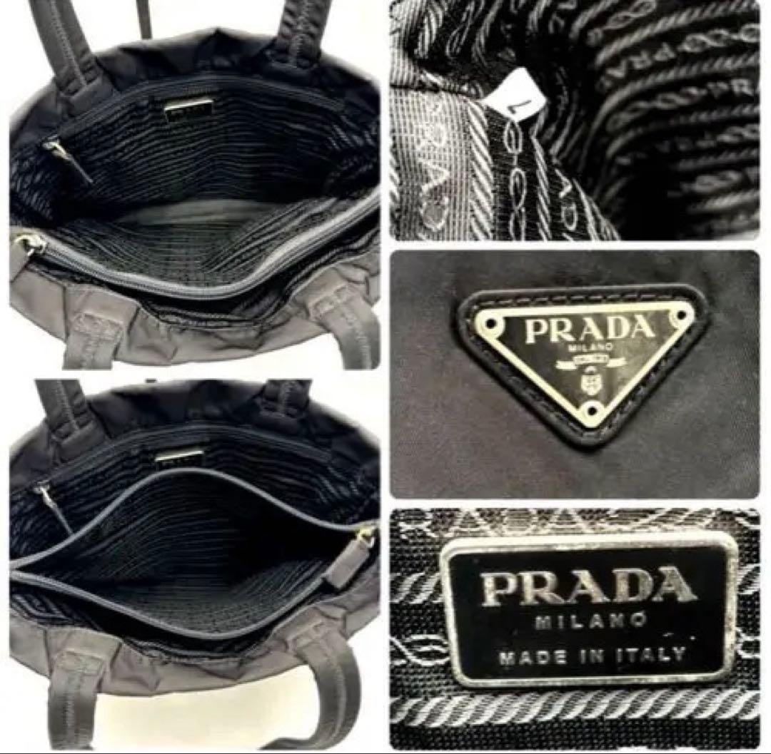 美品✨プラダ　トートバッグ　三角ロゴ　テーストナイロン　ネロ　ブラック　A4