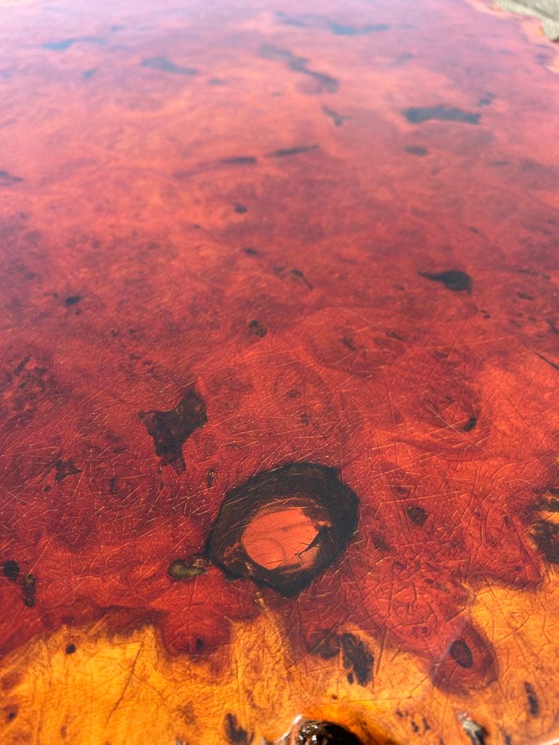 【希少】花梨瘤 一枚板 座卓 高級テーブル 大型