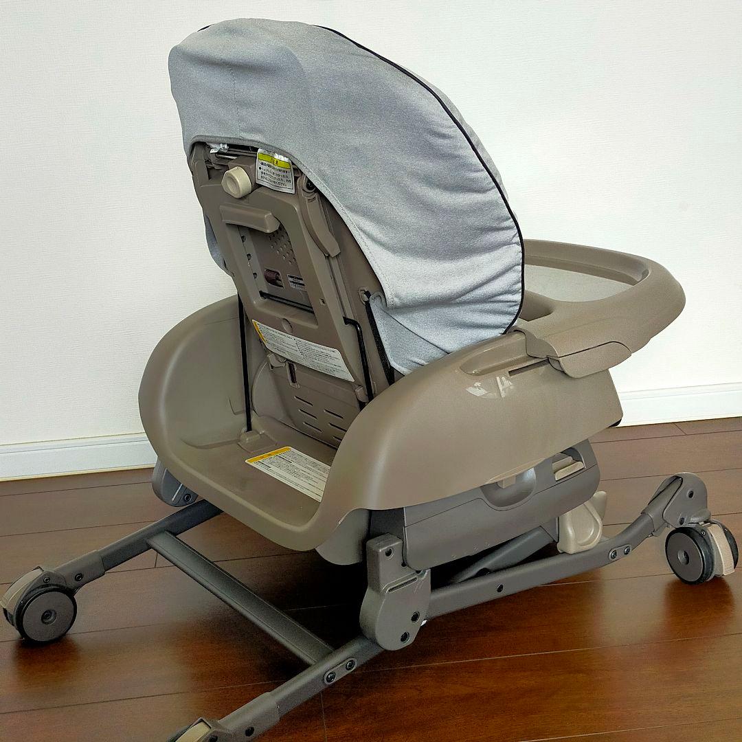 ☆極美品☆クリーニング済 Combi ハイローベッド＆チェア ネムリラ グレー