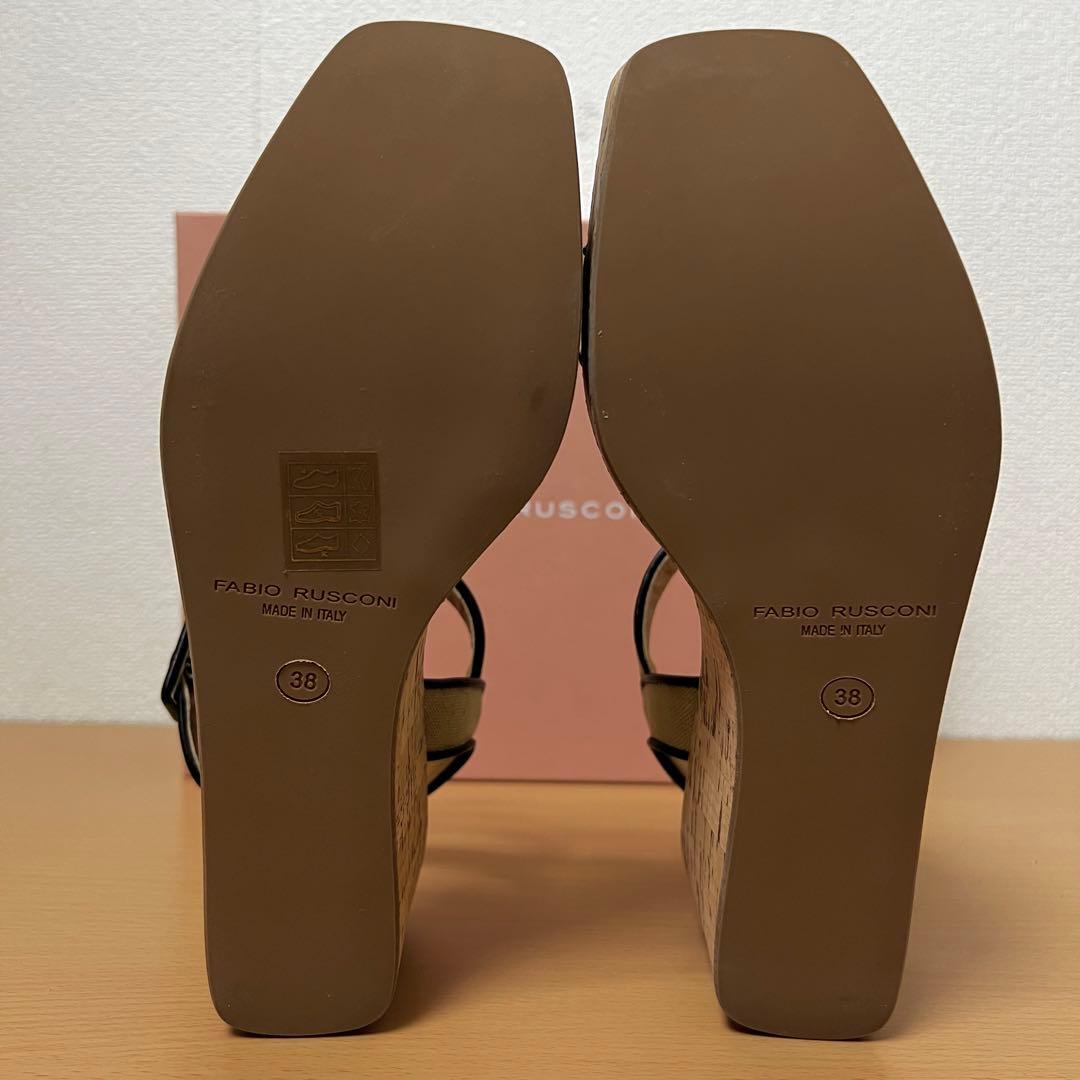未使用✨ファビオルスコーニ ストラップサンダル コルクウェッジ イタリア製 38