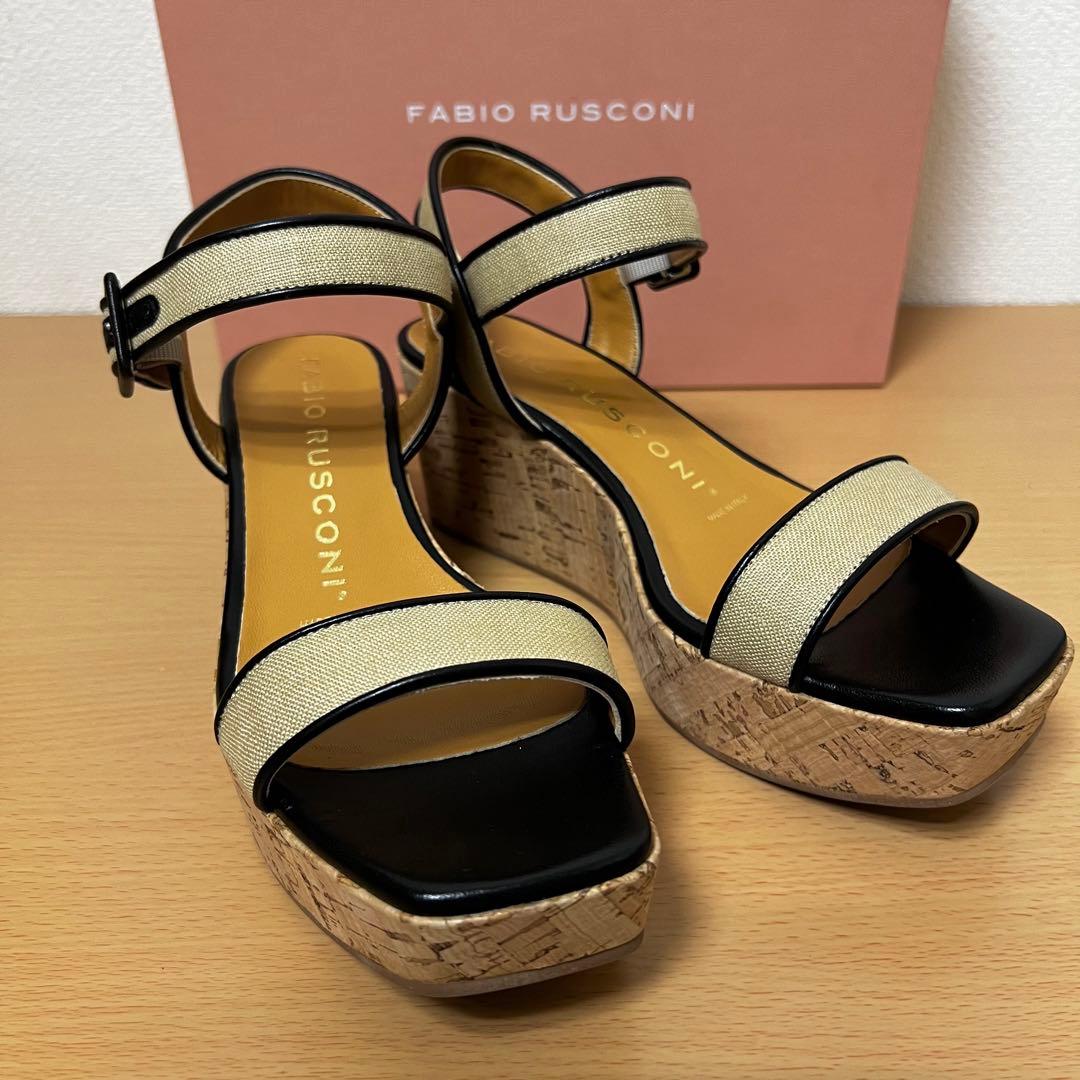 未使用✨ファビオルスコーニ ストラップサンダル コルクウェッジ イタリア製 38