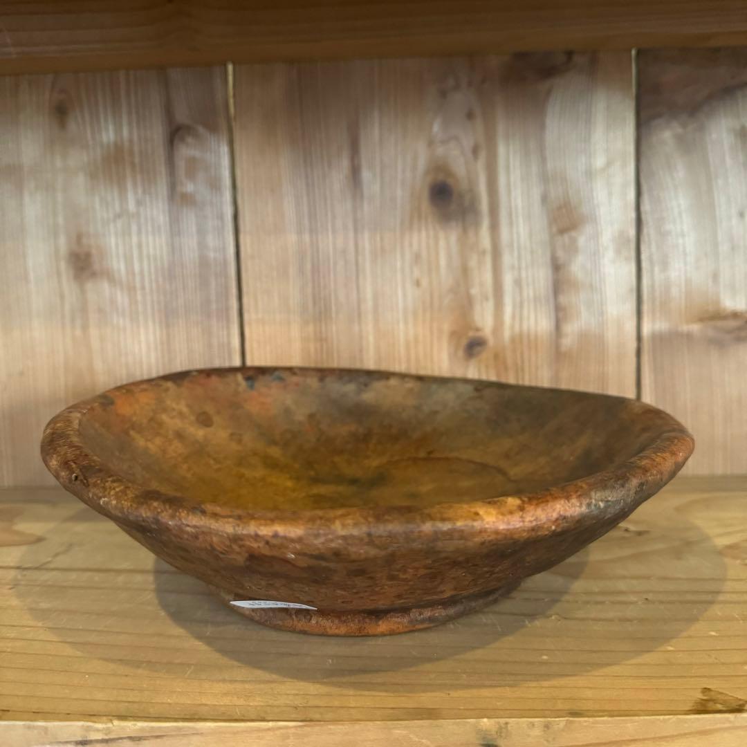 アフリカ 陶製高台鉢 素焼き ビンテージ 器 アンティーク 民藝 古道具 古物