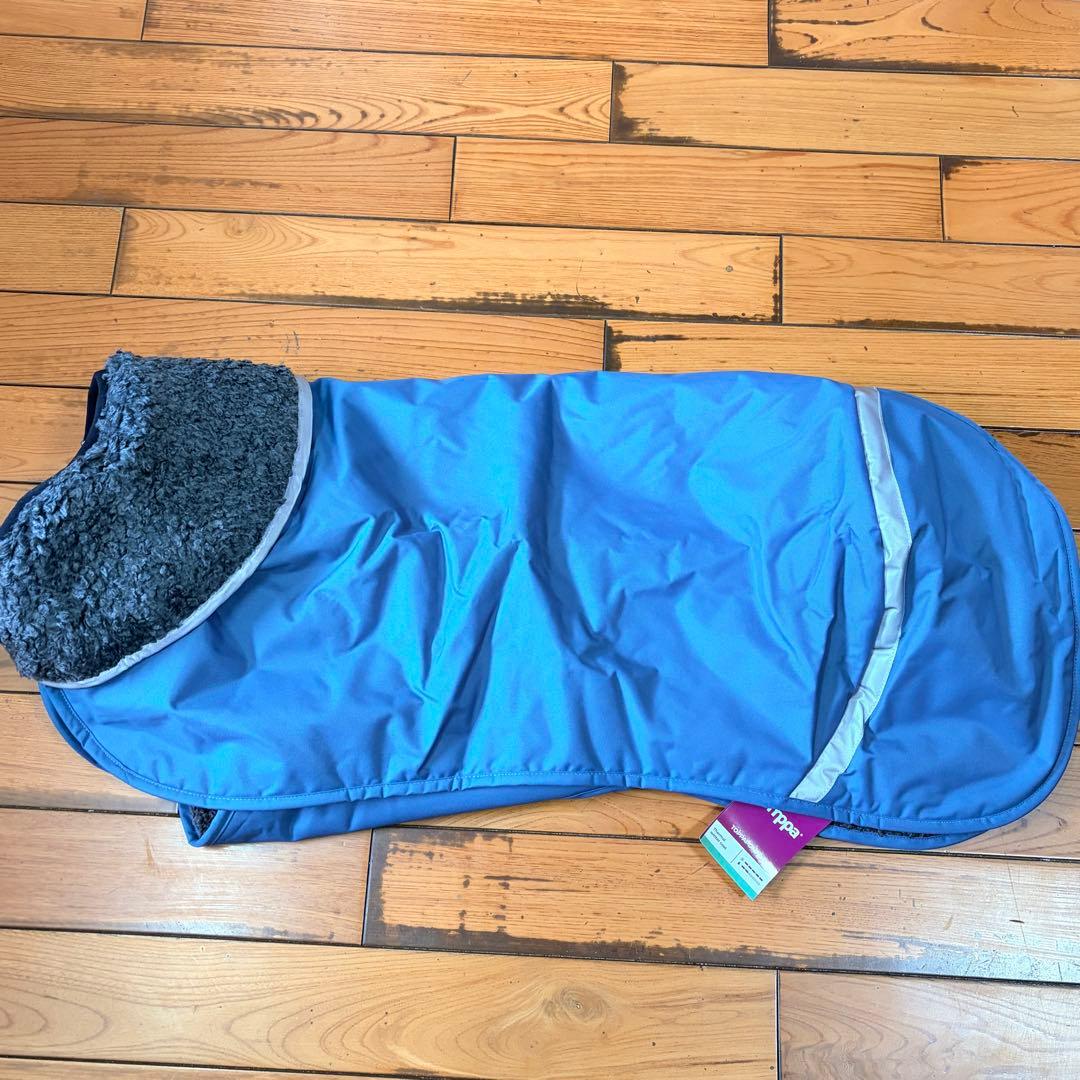 トッパポムッパ　大型犬服　コート　冬　防寒　ペトロール　青　Pomppa
