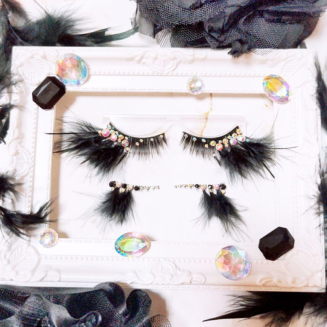 ❤★Super Black Swan★上下partyまつげスーパーブラックスワン