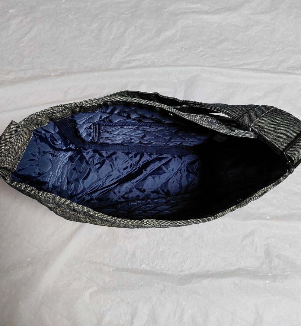 【極美品】ポーター　ショルダーバック　デニム　通勤　通学　旅行　大容量　A4収納