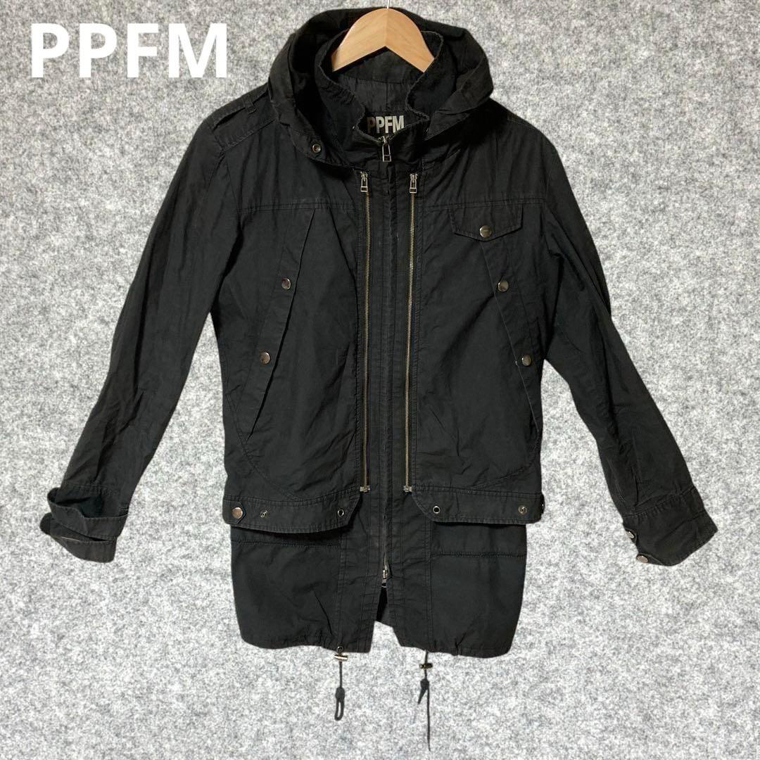 PPFM ブラック 3way モッズコート フード付き