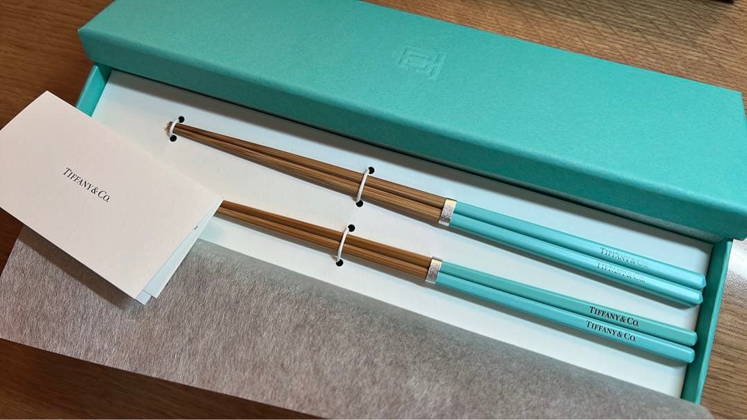 Tiffany & Co. ミントグリーン箸 ギフトボックス付き 新品 未使用