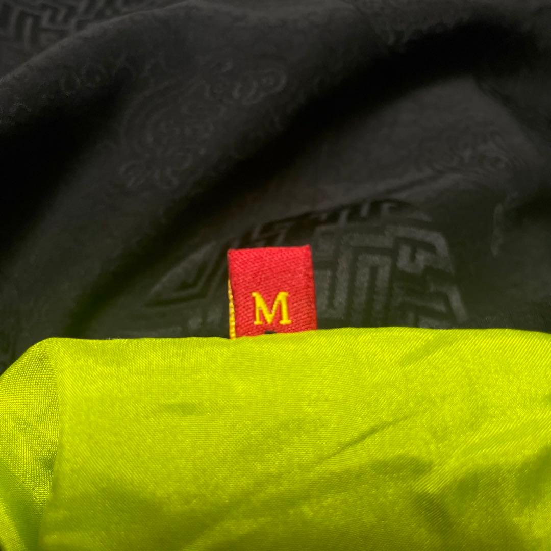 シャンハイタン 上海灘 チャイナ シャツ シルクシャツ M 黒 カンフー 太極拳