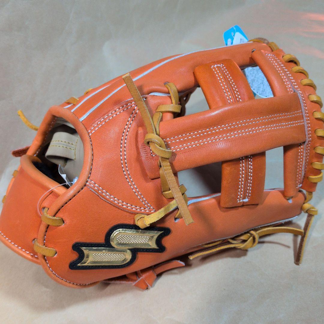SSK:プロエッジ 硬式グローブ:右投げ用:内野手用グラブ :オレンジ/タン