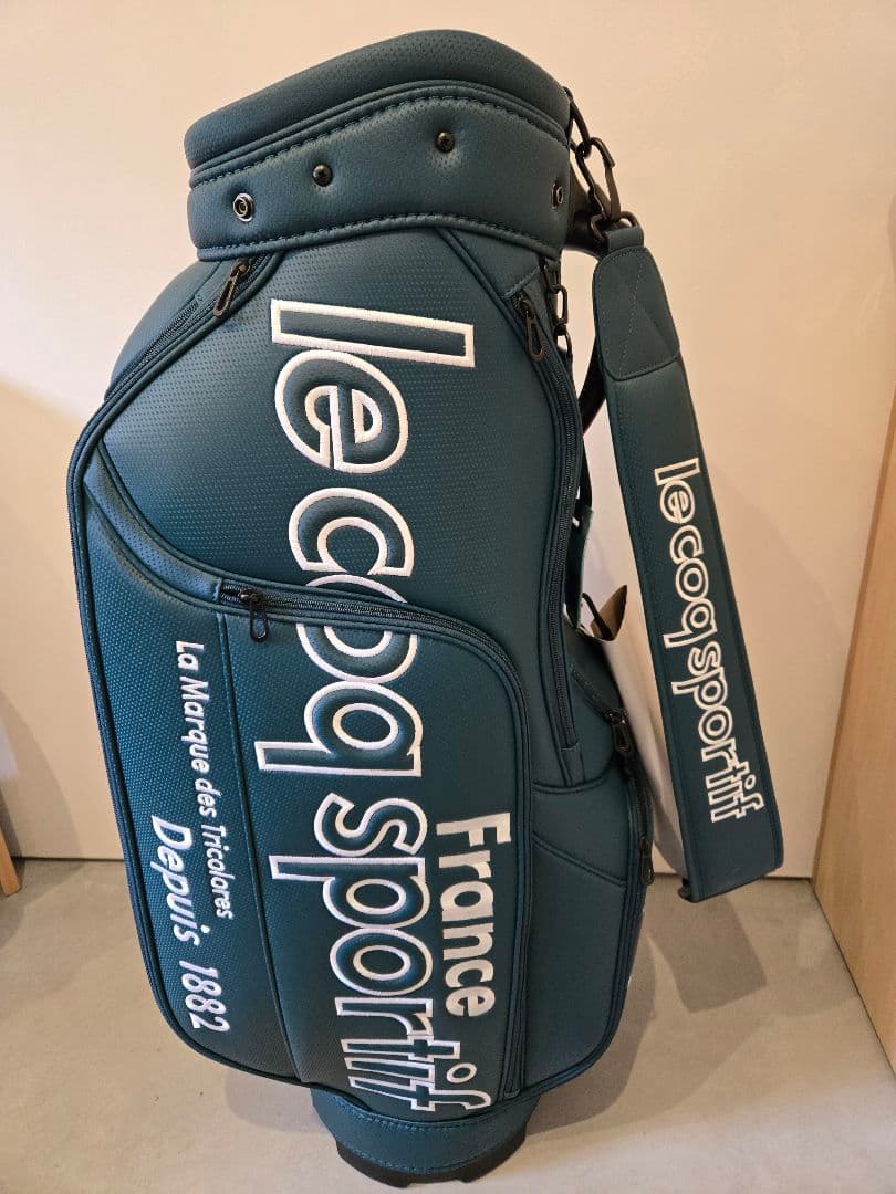 【未使用品】le coq sportif キャディバッグ グリーン 9.5型