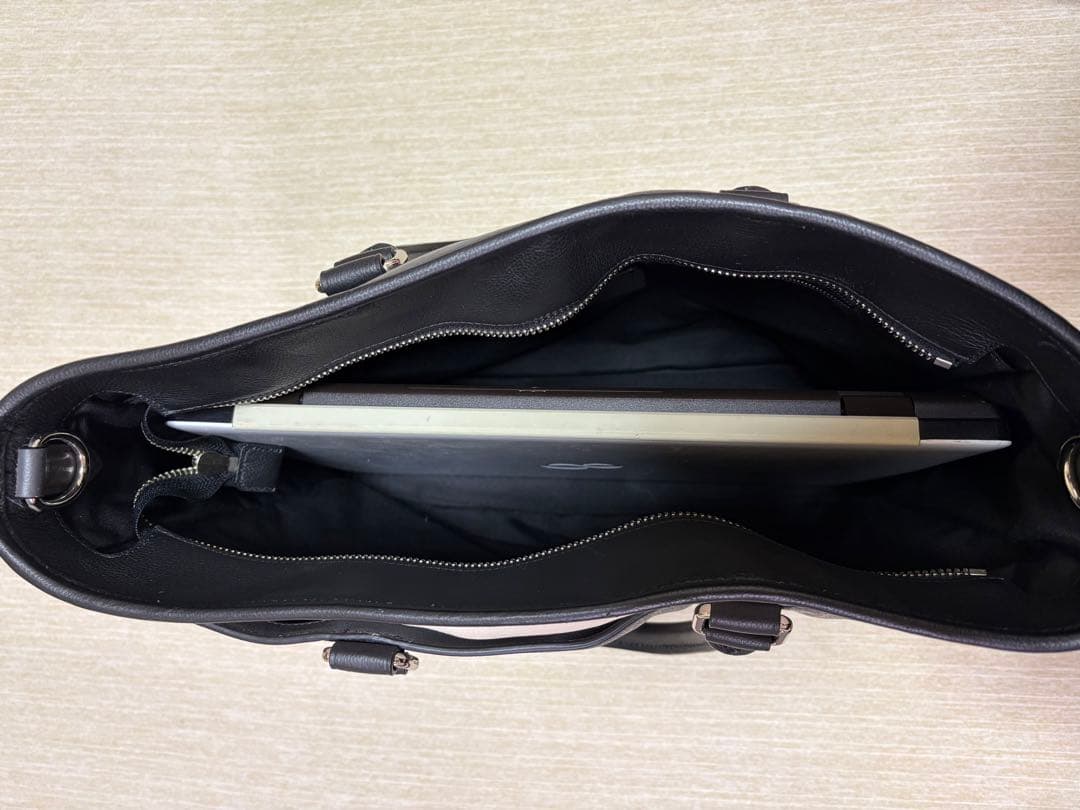 COACH グレー レザートートバッグ