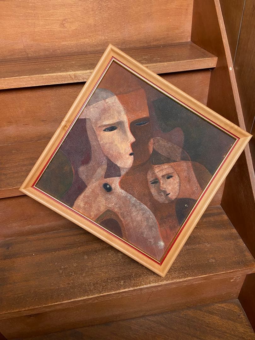 日本画「埴輪」岩絵具　谷本昌彦