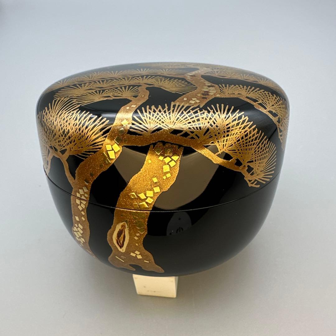 茶道具　棗　一后一兆　松波蒔絵