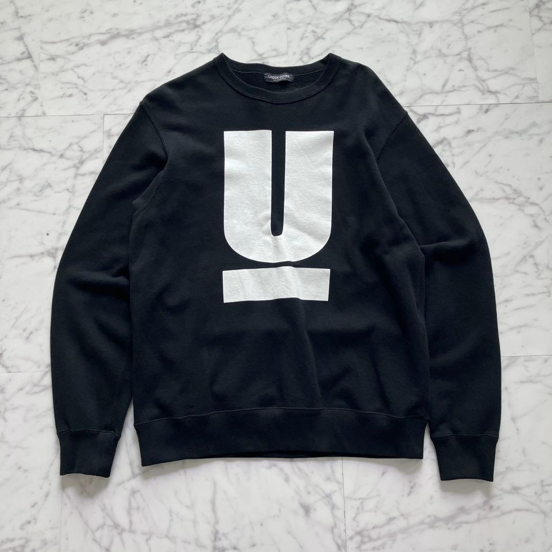【美品】UNDERCOVER ビッグUロゴ スウェット 黒 サイズ2 日本製