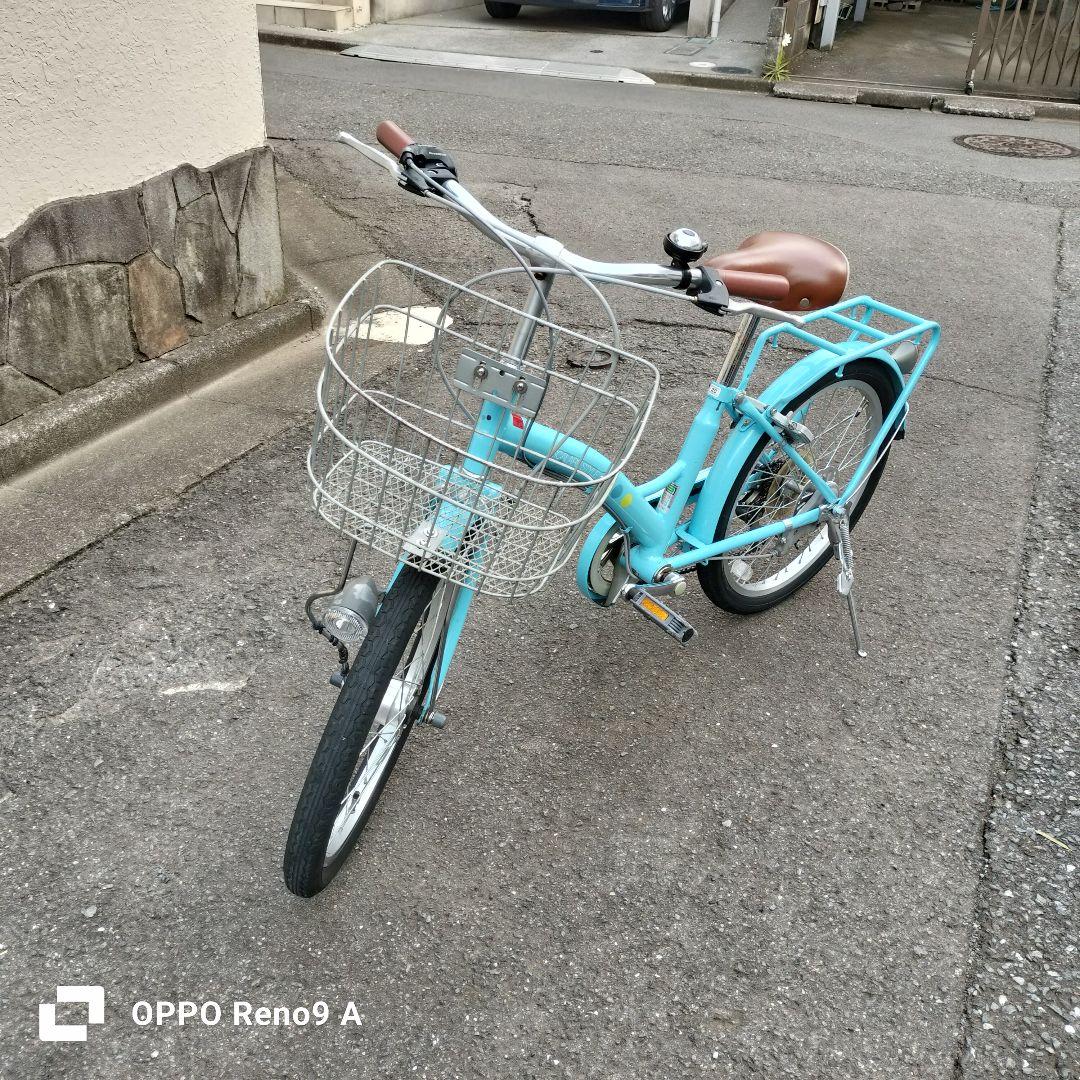 【20インチ】子供用自転車 水色 前面バスケット付き