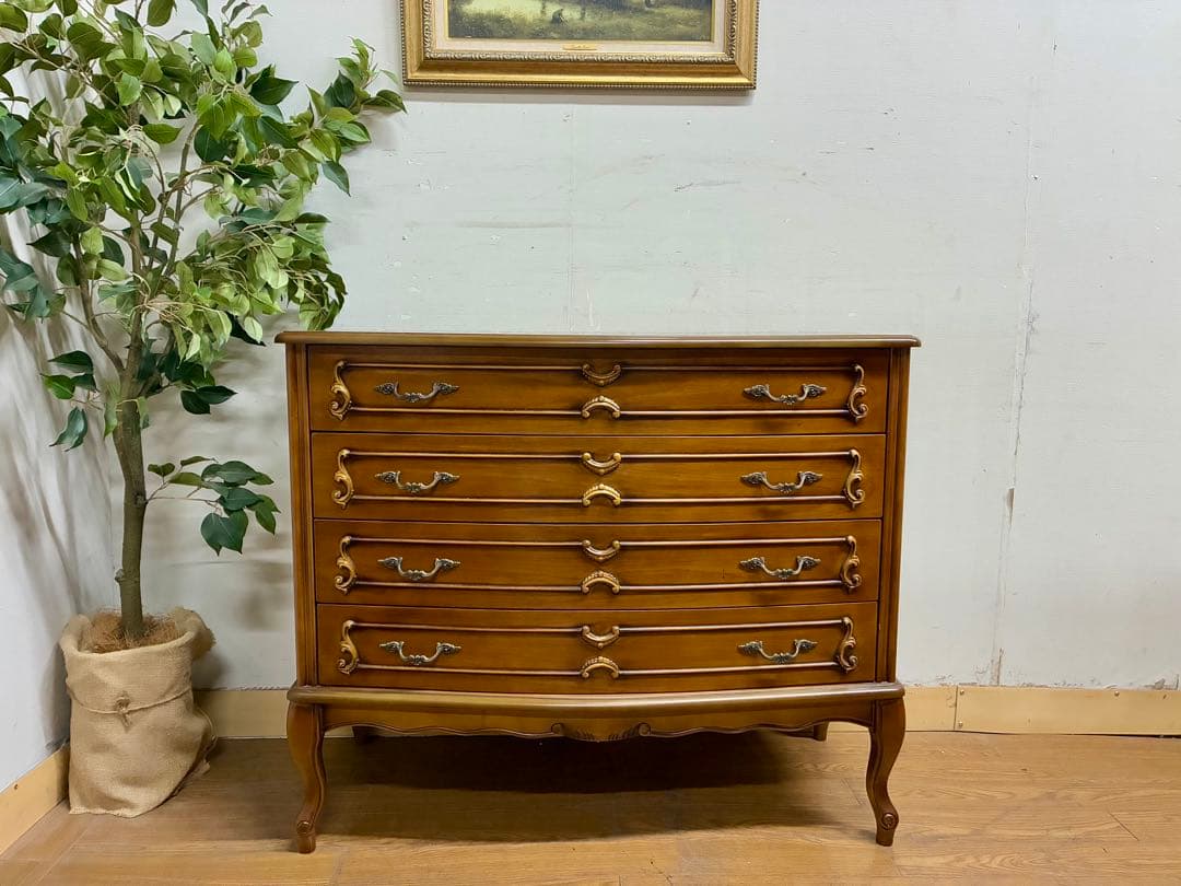 管409☆イタリア製☆アルティナージャ☆アンティーク☆4段チェスト☆マホガニー