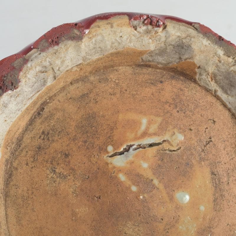 中国　缸豆紅釉　花瓶　V　9815A