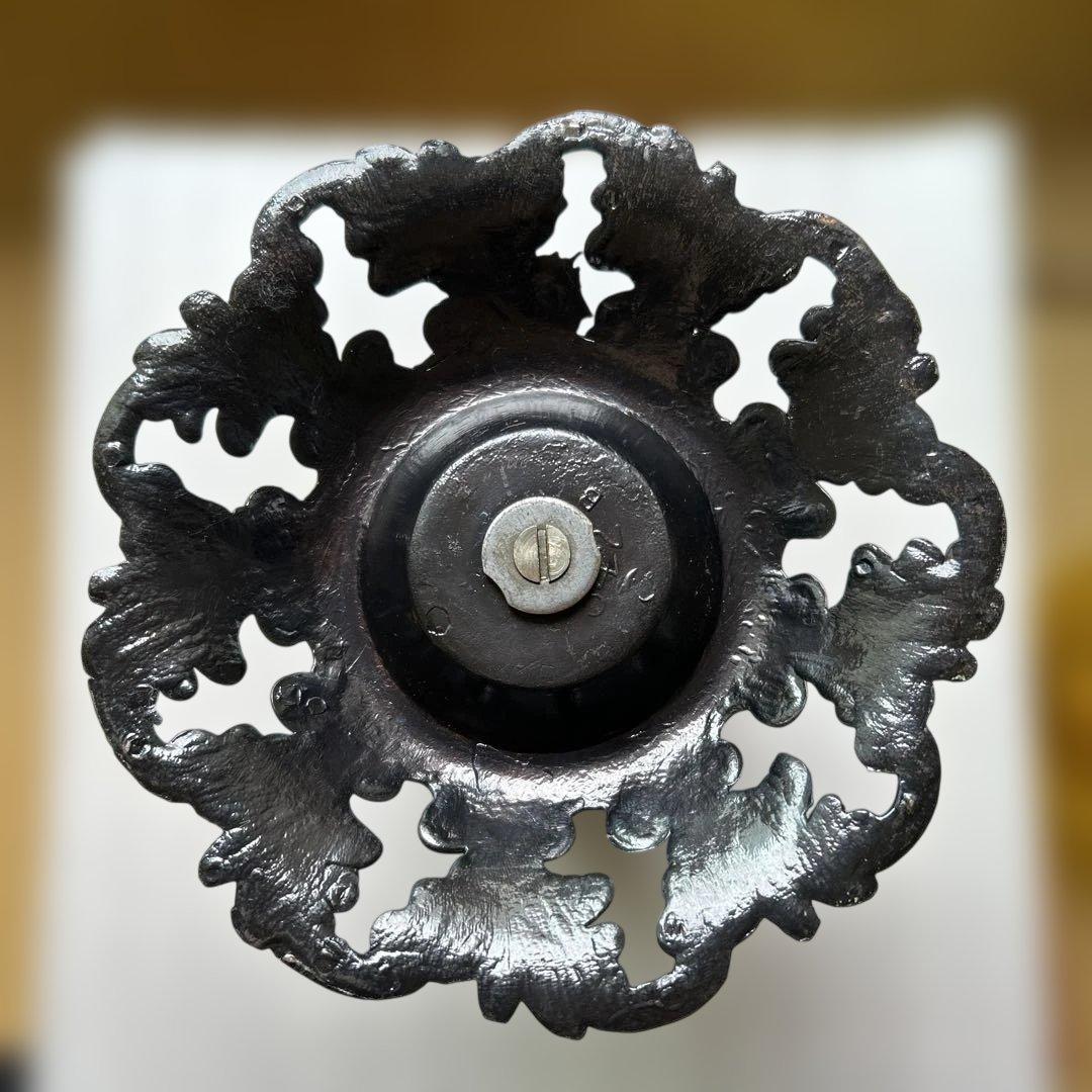 ビクトリアン風イエローガラスオイルランプ