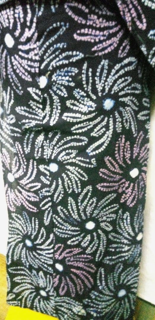 有松高級鳴海絞り、紺色花火柄入り浴衣