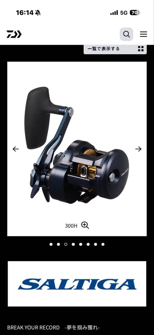 ダイワ SALTIGA 300H ベイトリール