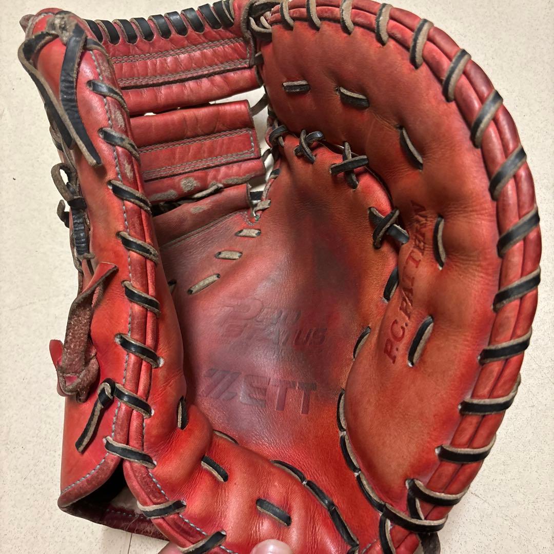 ZETT PROTAK 硬式グローブ 右投げ用 赤