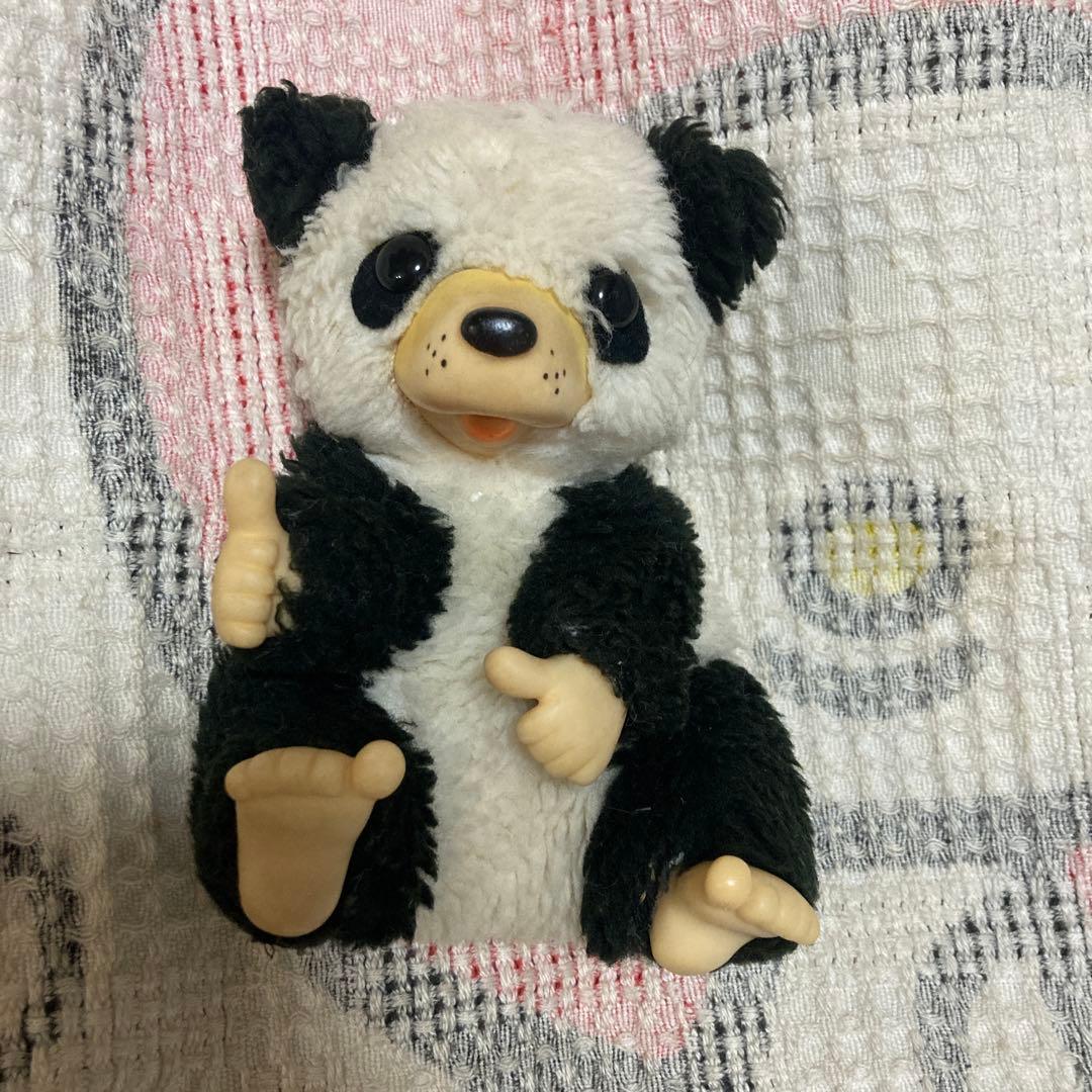 ファースト　モンチッチ風　パンダ　ぬいぐるみ　① レトロ　中古品
