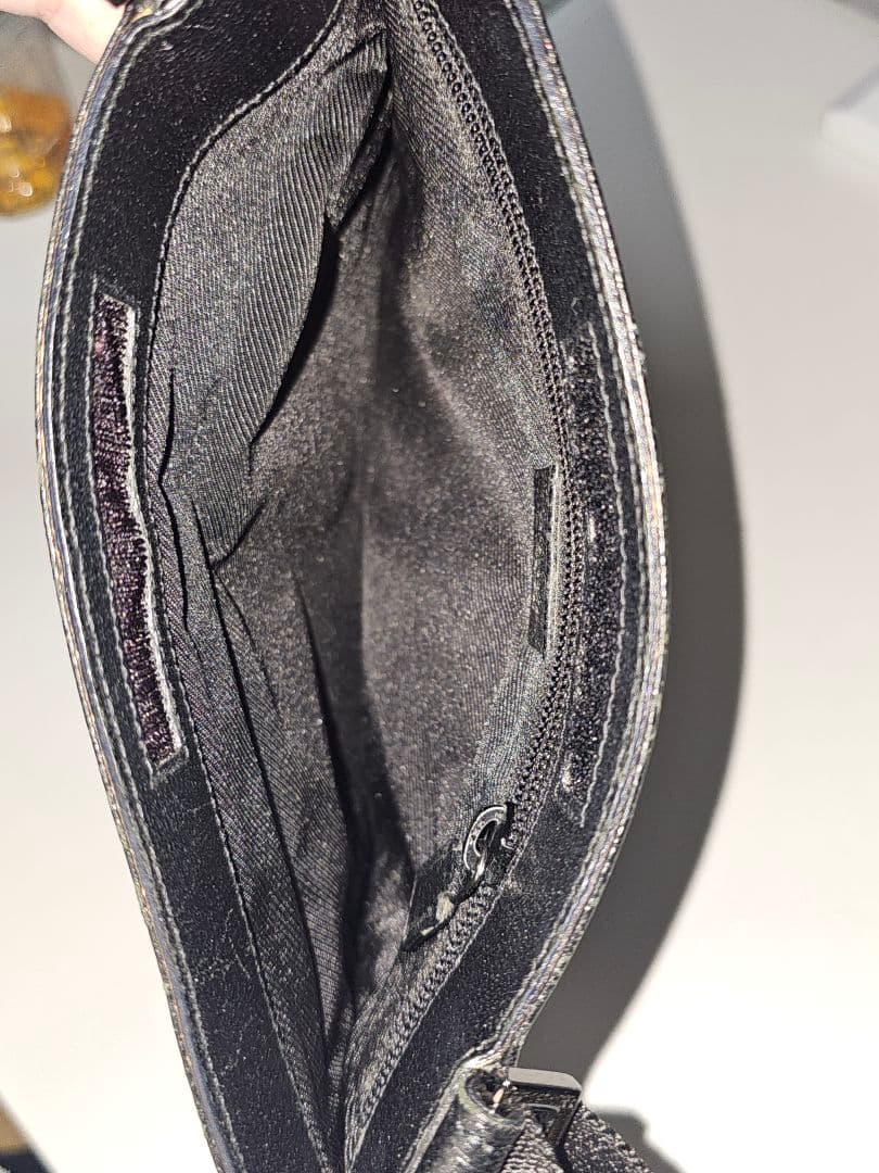 グッチ ショルダーバッグ サコッシュ GG柄 キャンバス レザー