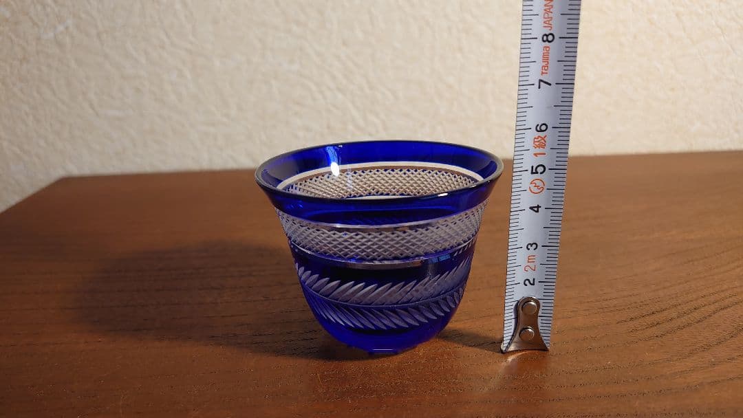 江戸切子 切子 ロックグラス 盃　お猪口　アンティーク切子　１客