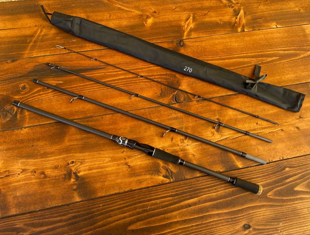 スピニングロッド カーボン　シーバス　9ft 270cm 4ピースパックロッド