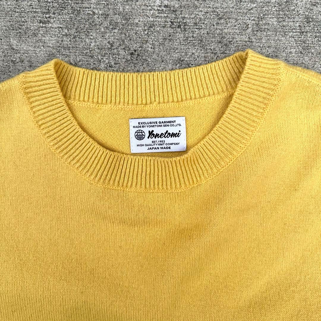 Yonetomi リジッドカシミヤ ニット YELLOW 3