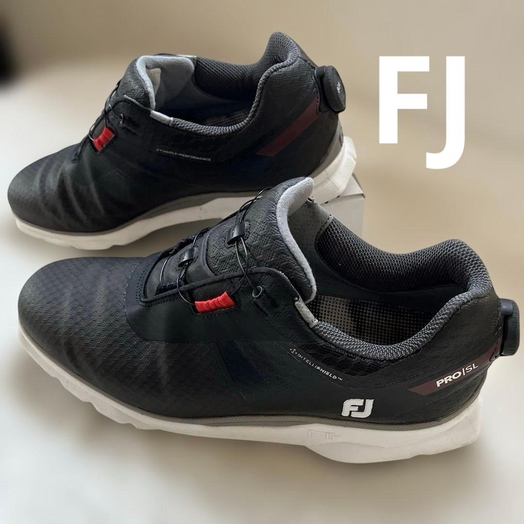 美品フットジョイfootjoyスパイクレスゴルフシューズ BOA 26.5cm黒