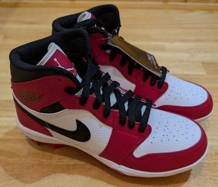 27.5cm ジョーダン 1 ミッド スパイク シカゴ アメフト 野球 ラクロス