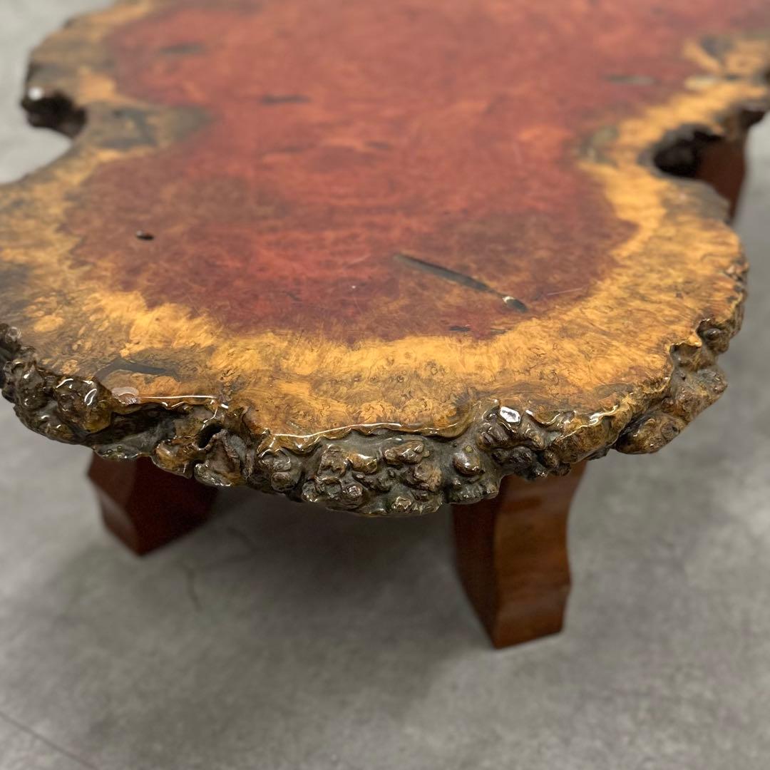 SNT0100 花梨 約98×66㎝ 座卓 一枚板 ローテーブル 天然木 座敷机