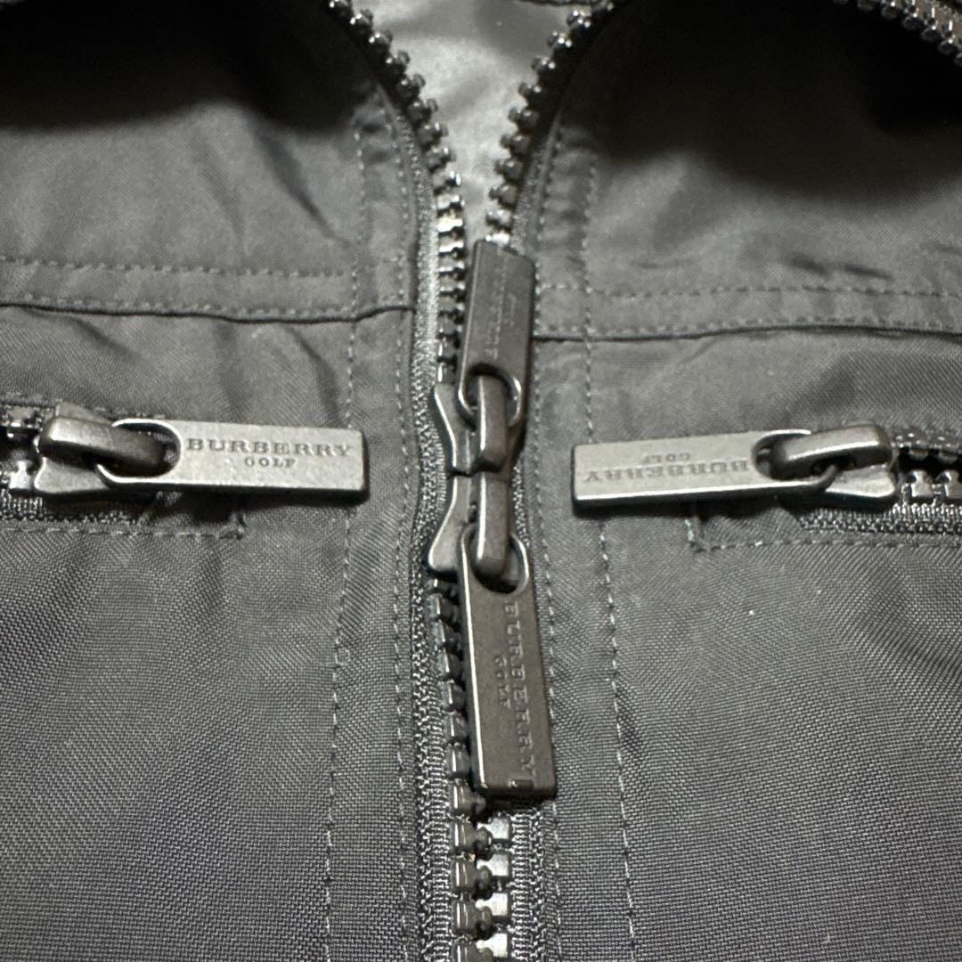 美品 バーバリーゴルフ 2WAY ナイロンジャケットコート 黒 サイズ1 S相当