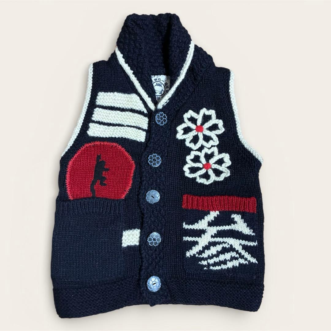 レア✨参丸一　サンマルイチ　ニットベスト　カウチング　蛙　カエル　色違い2着